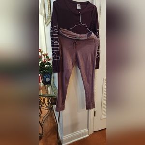 PINK TEE SHIRT AND JOGGER OUTFIT